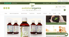 Desktop Screenshot of evolutionorganics.co.uk